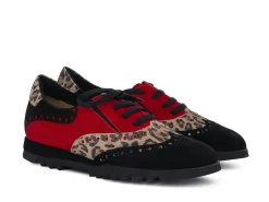 ALBA TECI Lace-Ups* black~red~leopard