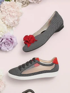 BELLA COMFORTO Ballerina Flats* black~white