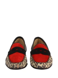 LOGGIA Loafers* leopard~black~red