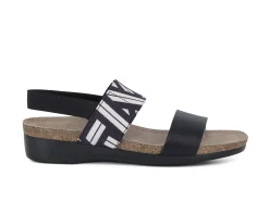 MUNRO Sandals* black~white