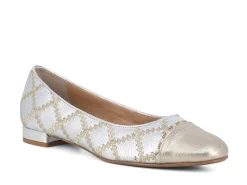 PETER SHEPPARD Ballerina Flats* gold~silver