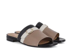 PORTA ROSSA Slides* taupe~black~white