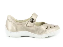 WALDLAUFER Mary Janes* lt gold metallic